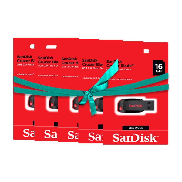 sandisk cruzer blade 16gb USB flash drive(pack of 5)