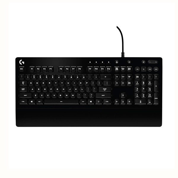 Logitech G213 Prodigy USB Gaming Keyboard, LIGHTSYNC RGB Backlit Keys, Spill-Resistant, Customizable Keys, Dedicated Multi-Media Keys - Black