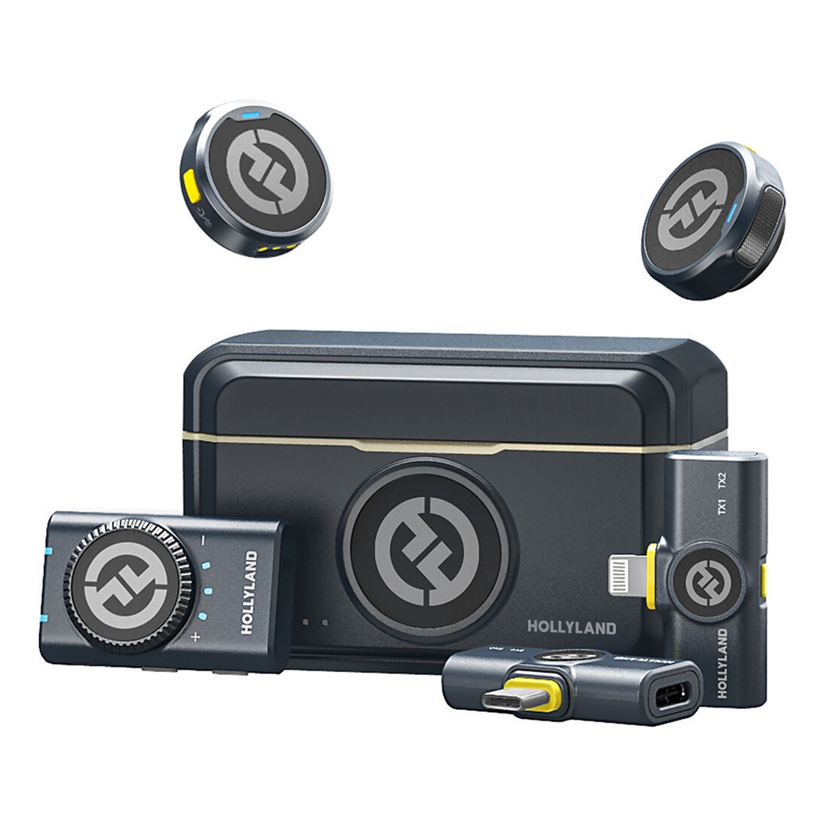 Hollyland LARK M2 Combo Wireless Microphone System for Camera, USB-C & Lightning Devices