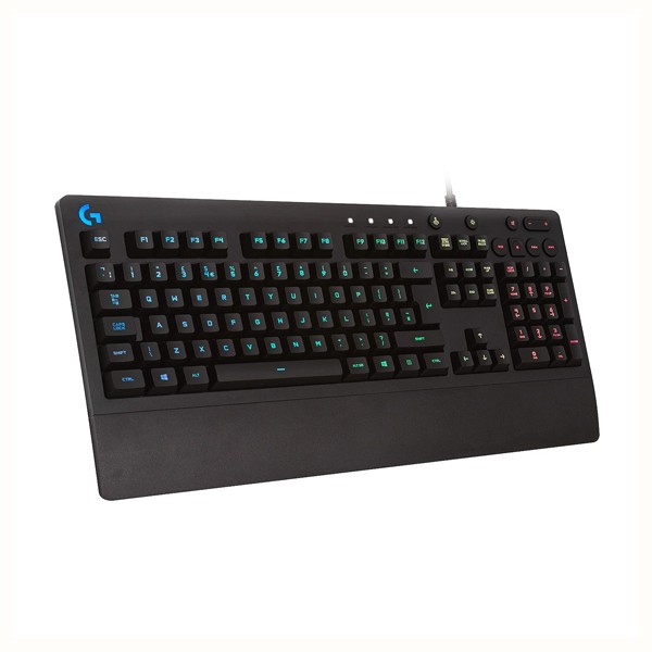 Logitech G213 Prodigy USB Gaming Keyboard, LIGHTSYNC RGB Backlit Keys, Spill-Resistant, Customizable Keys, Dedicated Multi-Media Keys - Black
