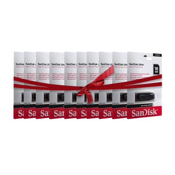 SanDisk 16GB Ultra USB 3.0 Flash Drive(pack of 10)