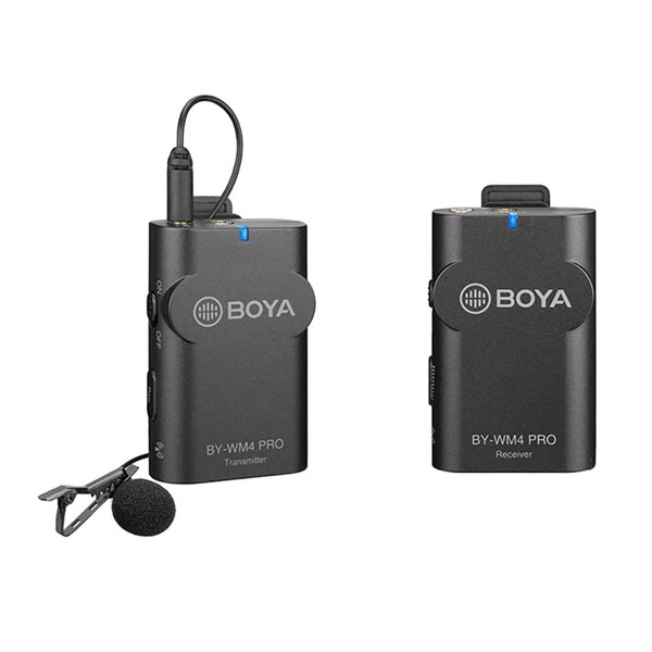 BOYA BY-WM4 PRO Digital Camera-Mount Wireless Omni Lavalier Microphone System (2.4 GHz)